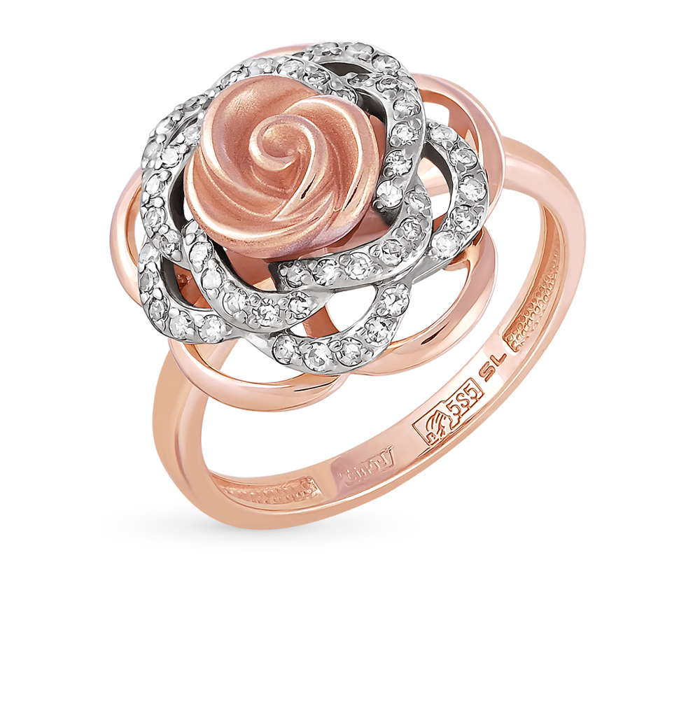 Золотое кольцо с бриллиантами санлайт. Санлайт кольцо нимфа.