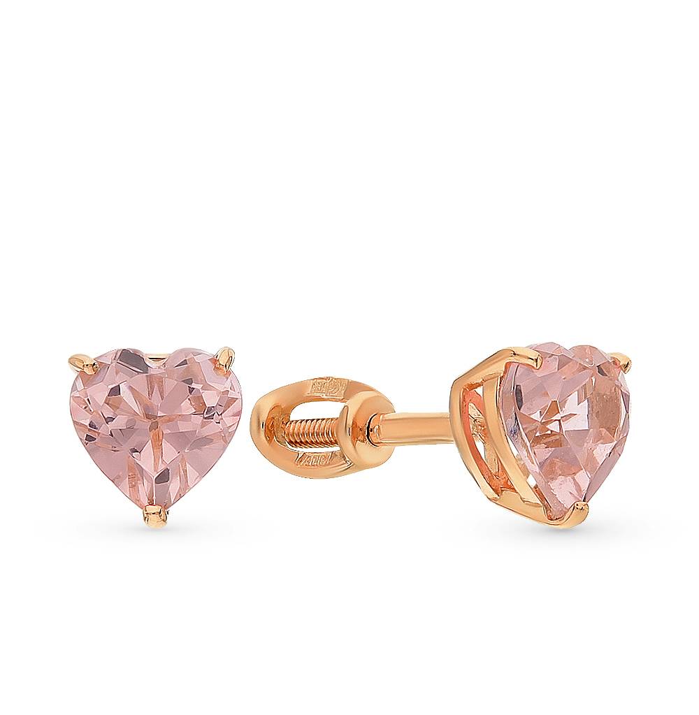 Фото «Золотые серьги с морганитами»