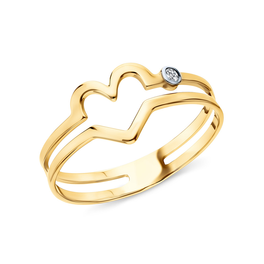 Золотое кольцо с фианитами в Санкт-Петербурге