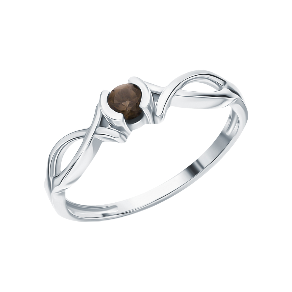 Фото «Серебряное кольцо с кварцами дымчатыми»
