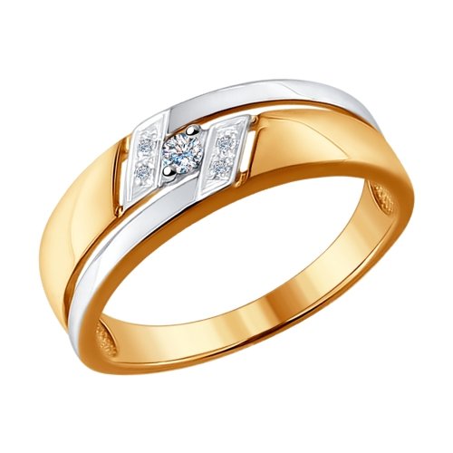 Золотое кольцо с бриллиантами SOKOLOV 1011527 в Новосибирске