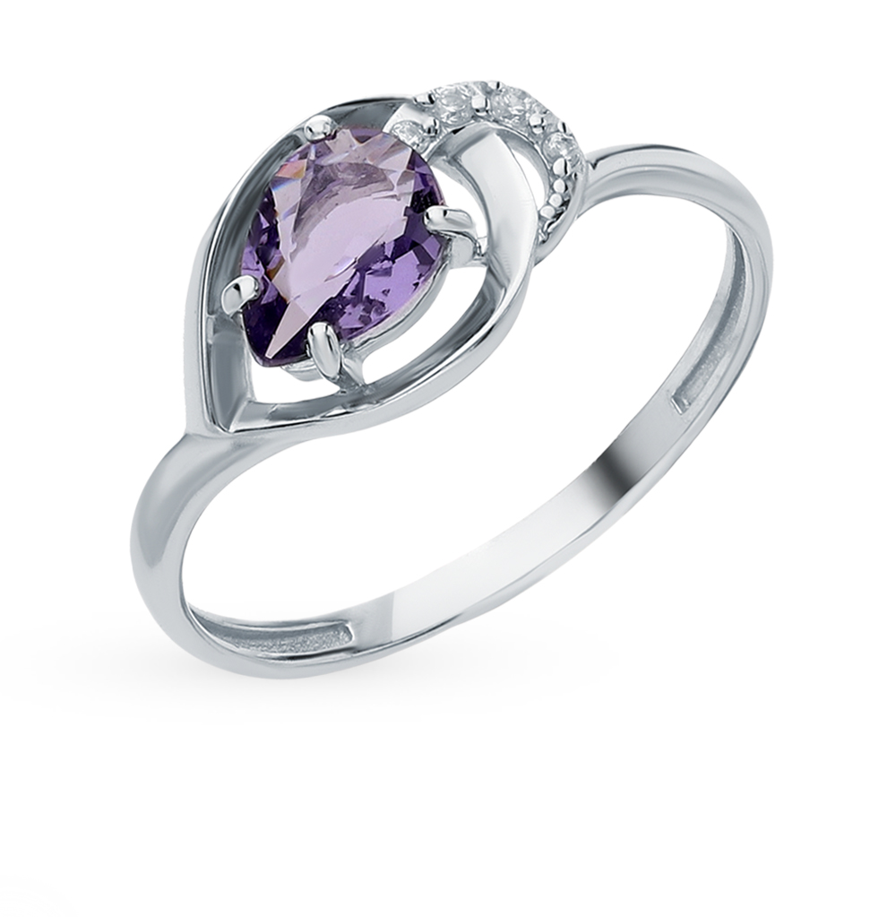 Серебряное кольцо с фианитами и кристаллами в Самаре