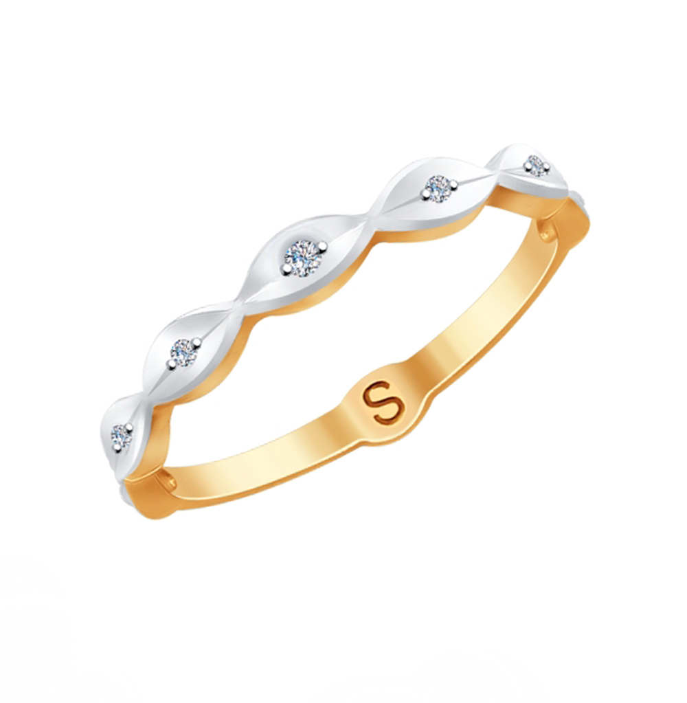 Золотое кольцо с бриллиантами SOKOLOV 1011695 в Новосибирске