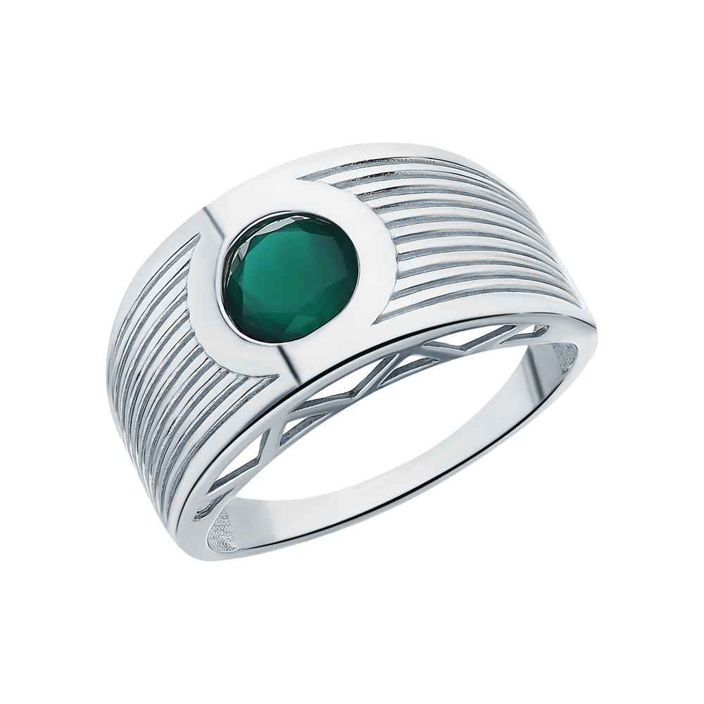 Серебряное кольцо с хризопразами в Самаре
