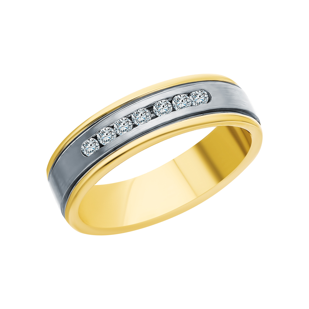 Золотое обручальное кольцо с бриллиантами в Нижнем Новгороде