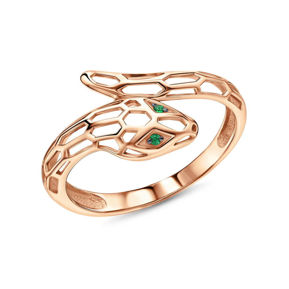 Золотое кольцо с фианитами в Новосибирск