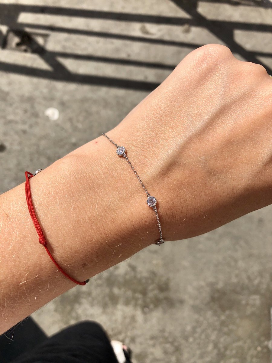 Серебряный браслет с фианитами SUNLIGHT: белое серебро 925 пробы ...