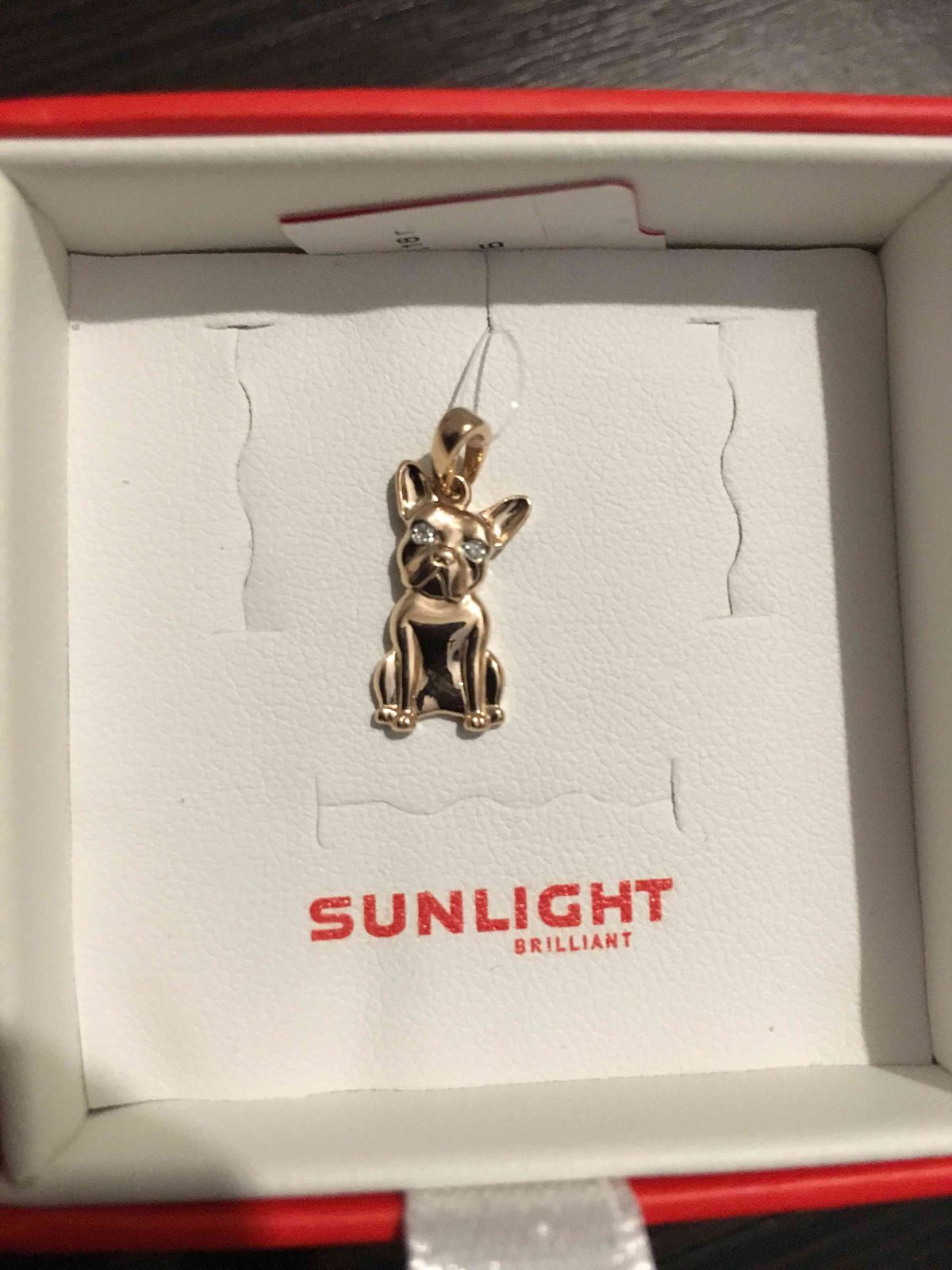Золотая подвеска с бриллиантами SUNLIGHT: красное и розовое золото 585 ...
