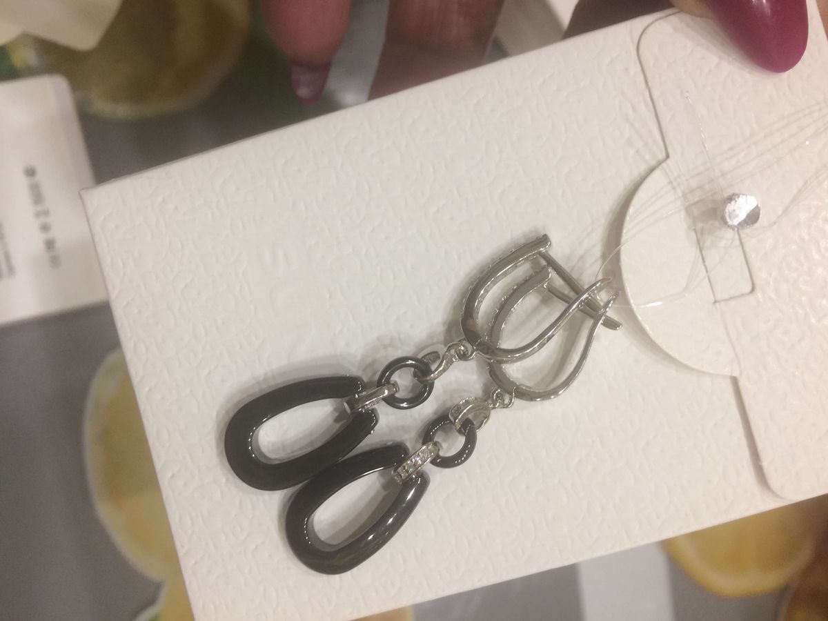 Керамические серьги с керамикой и фианитами SUNLIGHT: керамика и ...