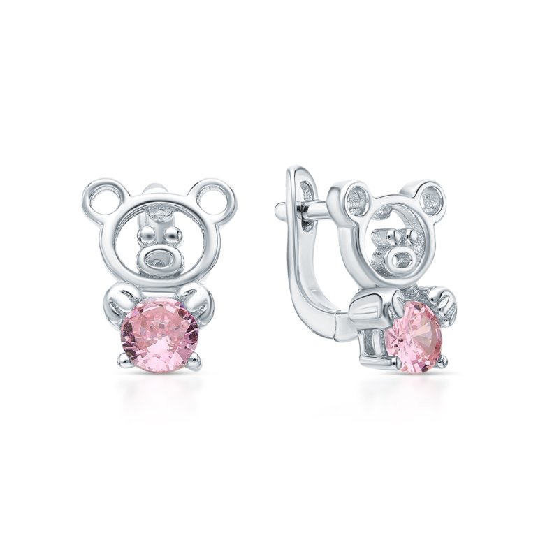 Серебряные серьги с фианитами